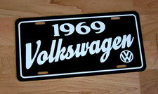 Black  1969  Volkswagen license plate car tag 69 VW  beetle bug bus type 2