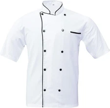 Men's Short Sleeves Chef Coat Jacket For All Type Of KItchens/Restaurants