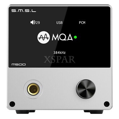SMSL M500 Headphone Amplifier DSD DAC Decoder For MQA ES9038PRO XU216 Silver xr