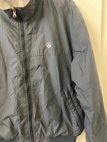 Vintage North sails USA ns navy blue coat jacket size large men’s made in Italy - Foto 2 di 8