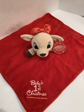 New Rudolph the Red Nosed Reindeer Lovie Security Blanket Babys First Christmas