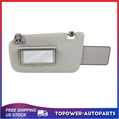Driver Side Gray Sun Visor For 2012-2019 Nissan LEAF Sentra
