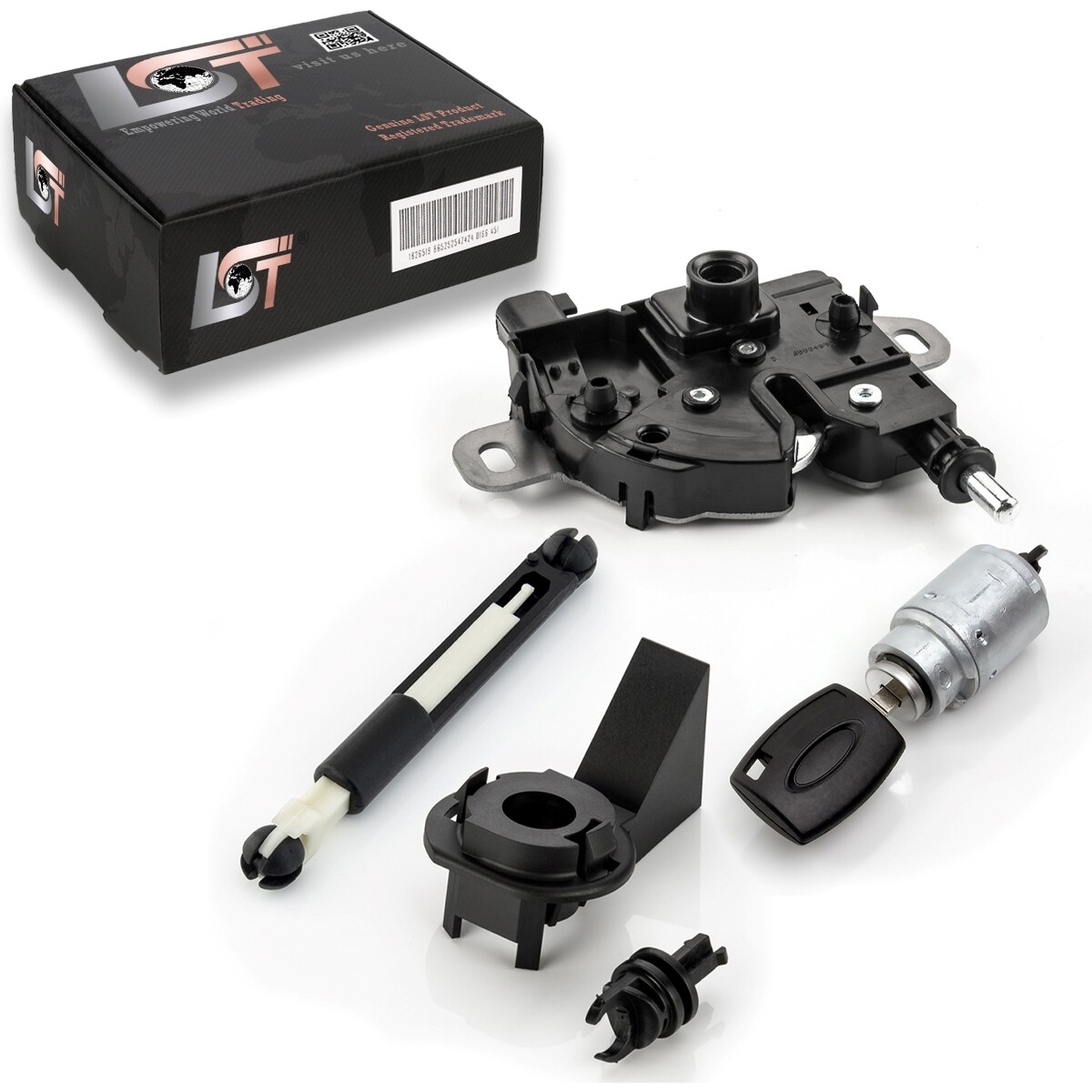 Hood Lock Latch Set Lock Cylinder Key for Ford Focus II