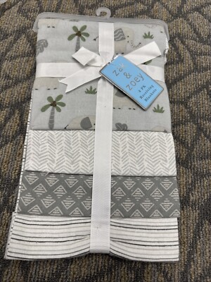 Zack & Zoey Baby  Infant  Receiving Blankets  24''x26'' Flannel Set Of 4