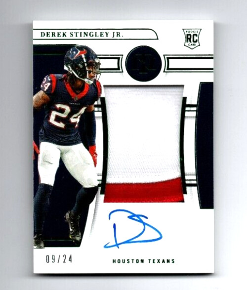 DEREK STINGLEY JR 2022 NATIONAL TREASURES GREEN JERSEY ROOKIE PATCH AUTO 9/24 RC