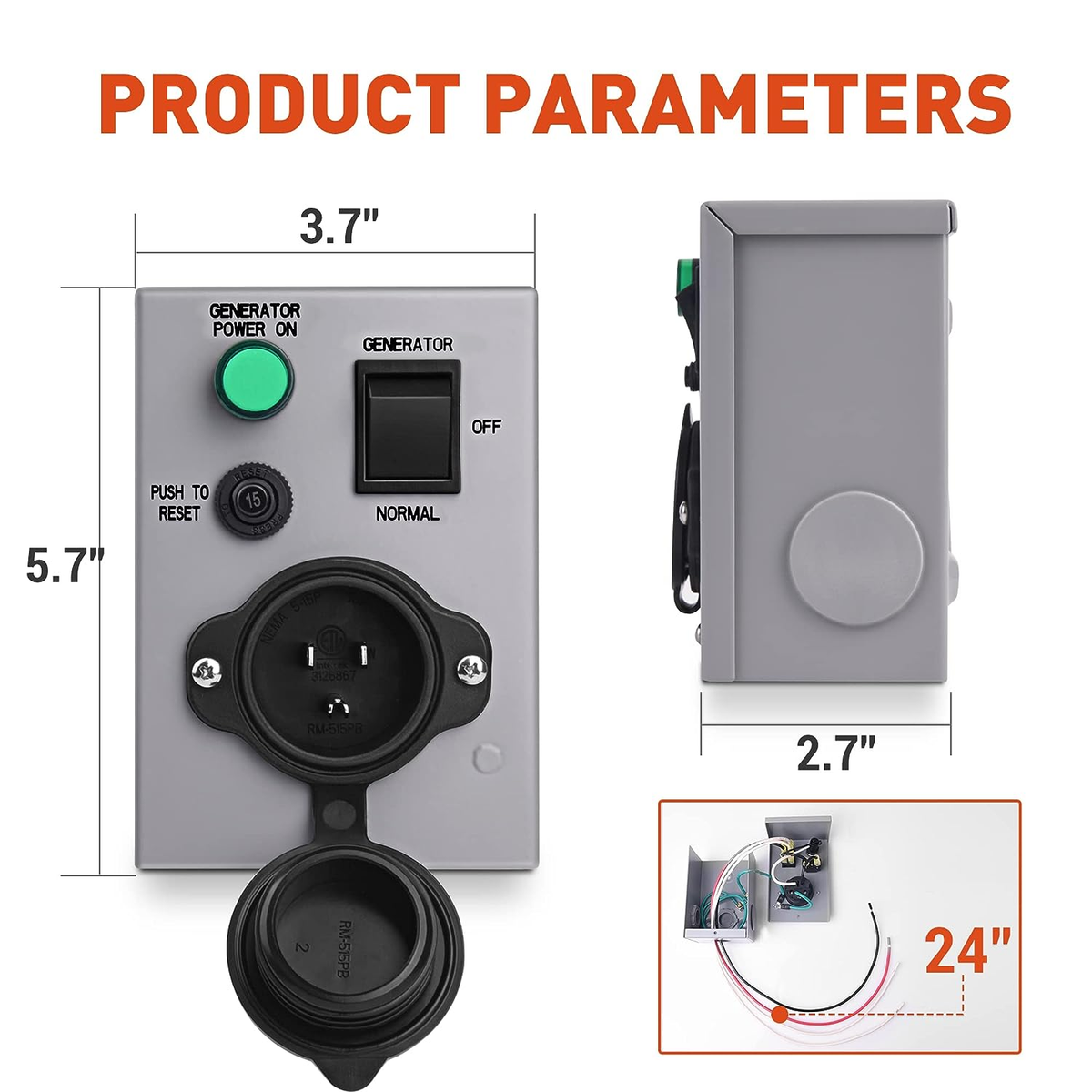 ETL Certified Transfer Switch 15 Amp Manual - ETL Certified Indoor ...