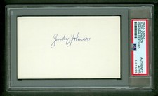 Judy Johnson 3x5 Index Card PSA/DNA Encased Autograph