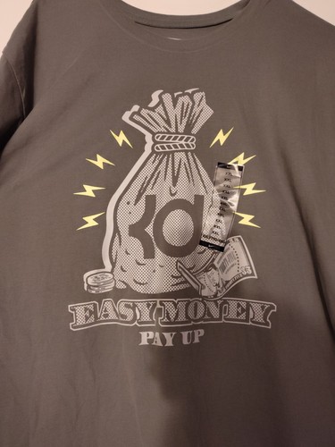 NIKE KD Easy Money, Pay Up T-Shirt Uomo XXL Kevin Durant Pallacanestro Atletico - Foto 2 di 7