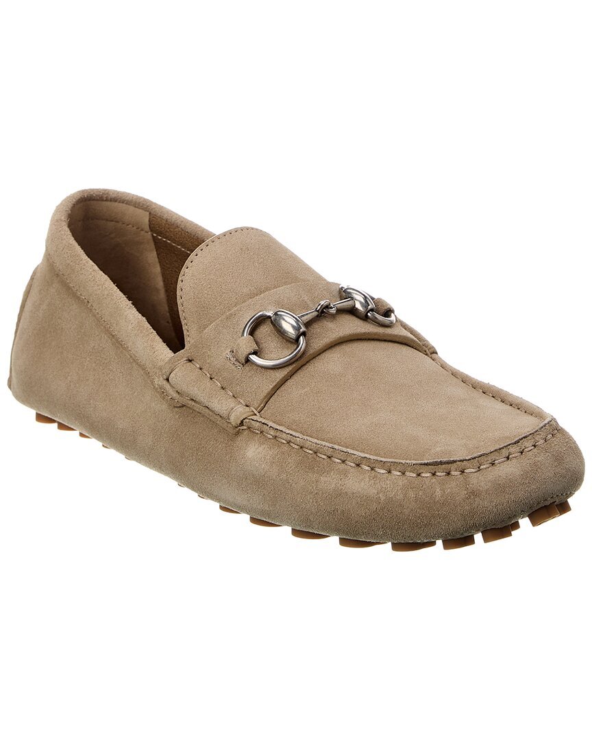 Gucci Horsebit Suede Driver Мужской бежевый 8 138390₽