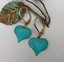 NEW ANTIQUE INSPIRED PATINA FINISHED SUNDANCE CHARM ARTISAN EARRINGS LIGHTWEIGHT