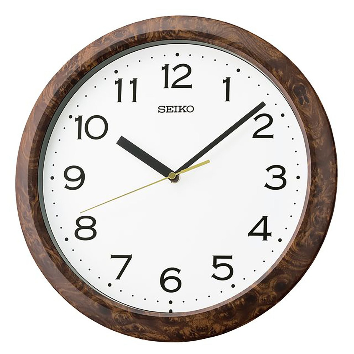 SEIKO Holt Analog Style Arabic Numbers 12 Inch Matte Plastic Wall