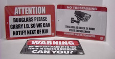 Home Business Security Metal Signs Dog to Fence Video Surveillance 3pcs lot2