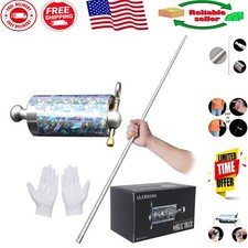 Lightning Fast Silver Magic Cane - Foldable 110 CM Wand with Gloves and Tutorial