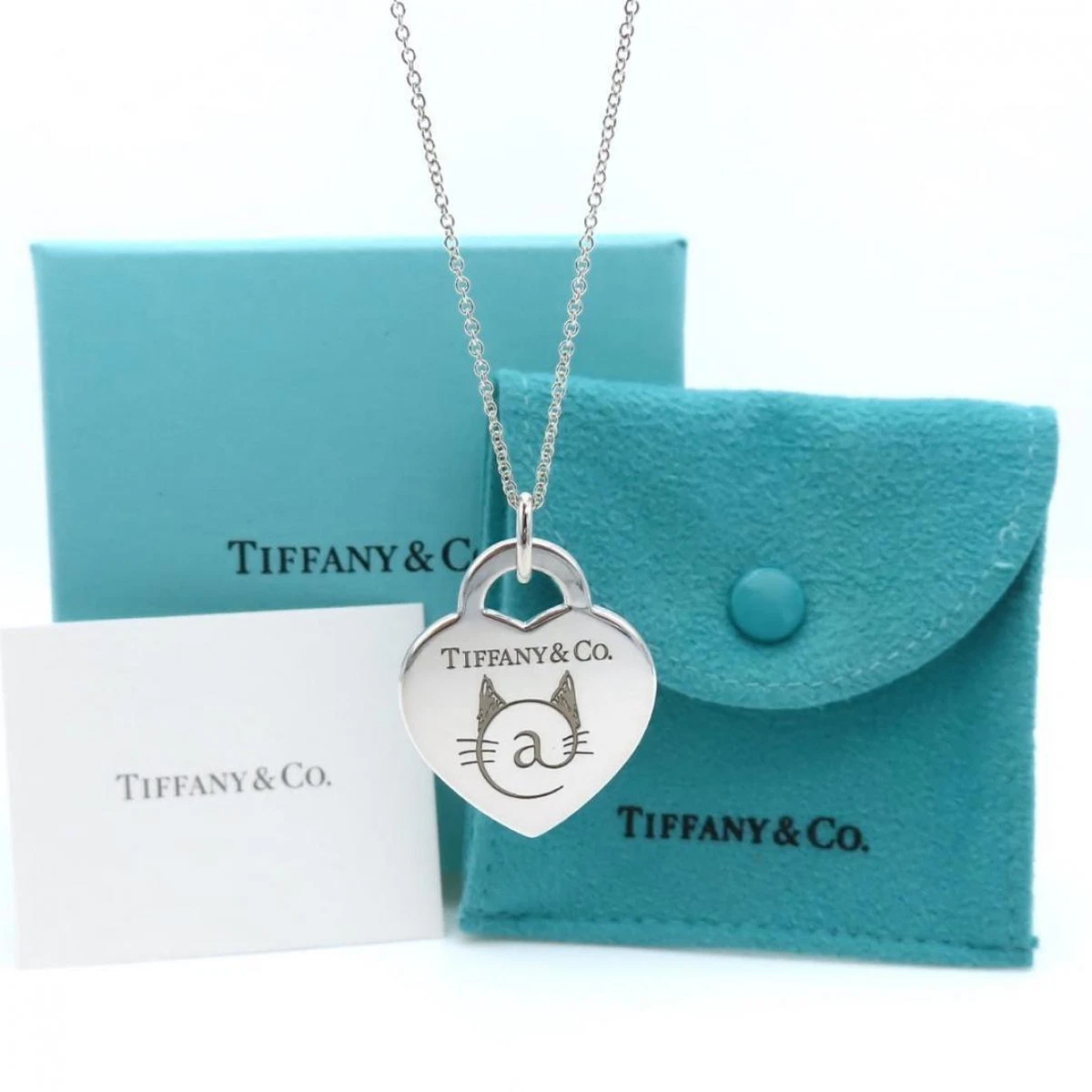 Tiffany Co. Tiffany Harajuku Cat Street Limited Cat Charm SV heart Necklace
