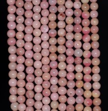 4MM LIGHT PINK RHODONITE GEMSTONE GRADE AA ROUND LOOSE BEADS 15.5"