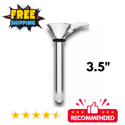 9mm Glass Downstem 3.5'' Clear Slide Stem for Bong Hookah Water Pipe Bowl Piece