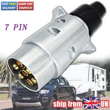 7 Pin 12V Electric Trailer Plug Wiring Connector Adapter Aluminium Alloy Towbar
