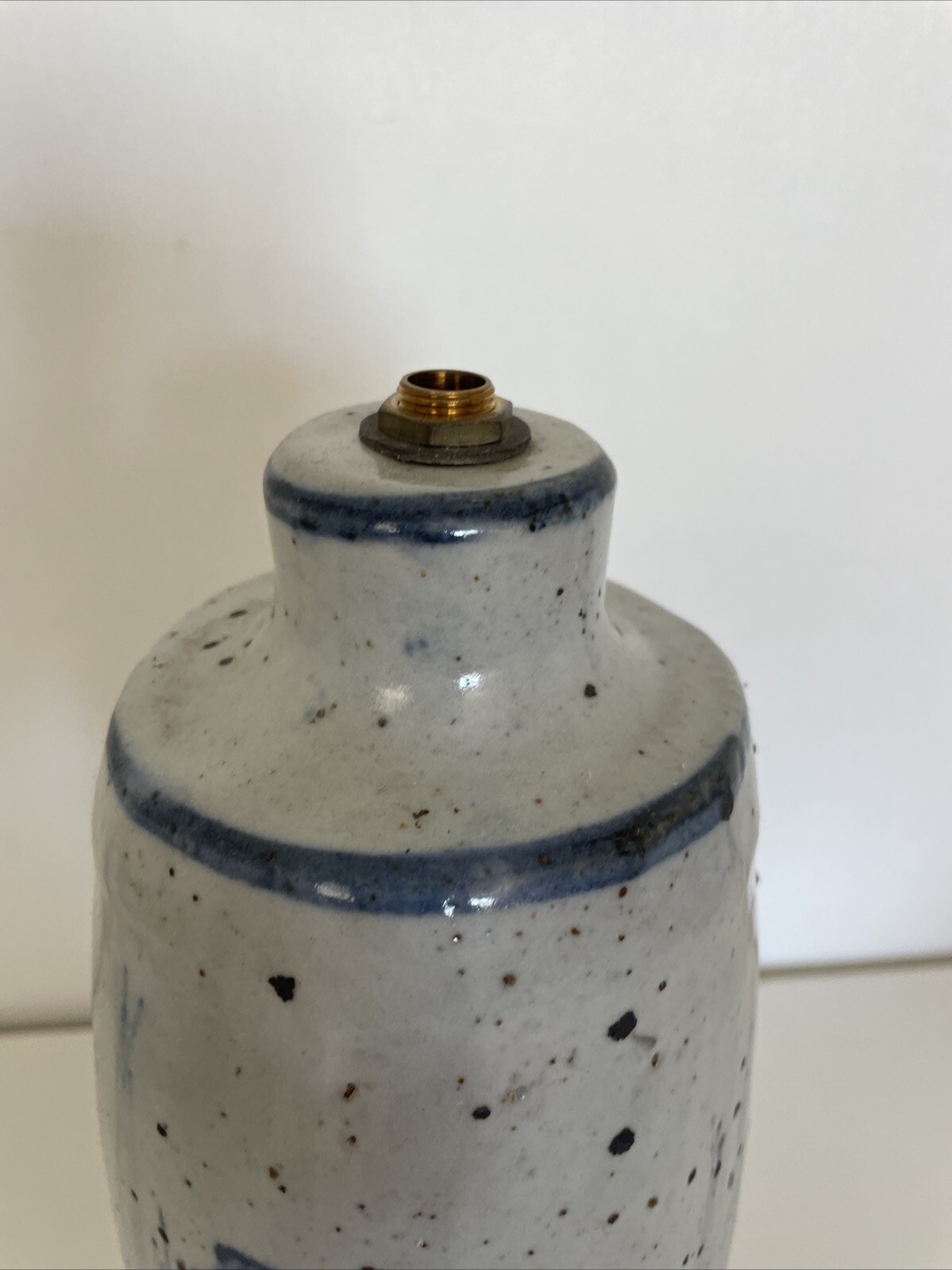 Colin Kellam Totnes Devon Studio Pottery Abstract Flower Lamp Base Very Solid