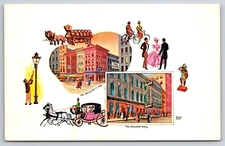 The Berghoff Restaurant West Adams St Chicago Illinois Vintage Art Postcard