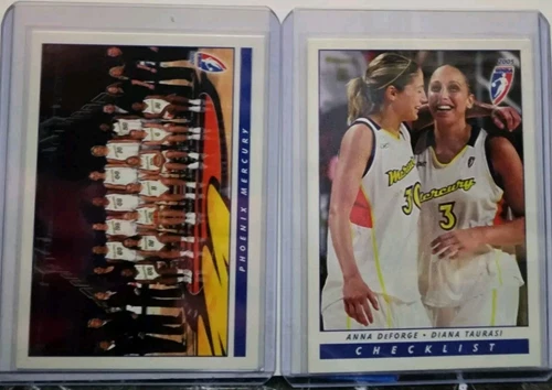 2005 Rittenhouse WNBA Checklist Diana Taurasi/DeForge 2006 Mercury Team Card