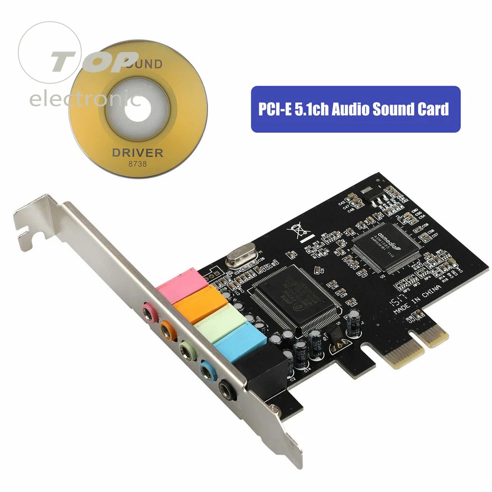 New PCI-E PCI Express 6 Channel 5.1 CMI8738 Audio Sound Card PC windows7/8 - Image 2 of 4