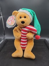 Ty Beanie Babie Christmas Bear TASTY Holiday MWMTs Toy Plush Baby Candy Cane