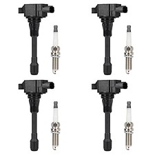 4Pcs UF549 Ignition Coil Pack and 9029 Iridium Spark Plug Compatible with Nissan