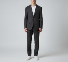 SUITSUPPLY Blazer Men's UK 36 Single Breasted Pure Wool Pinstriped Grey