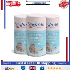 3x Cat Litter Freshener Baby Soft Prevent Nasty Odours & Provide Freshness 400g 16.67 per kilo