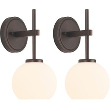 Oil Rubbed Bronze Wireless Rechargeable Wall Sconces Set of 2, Battery Operated