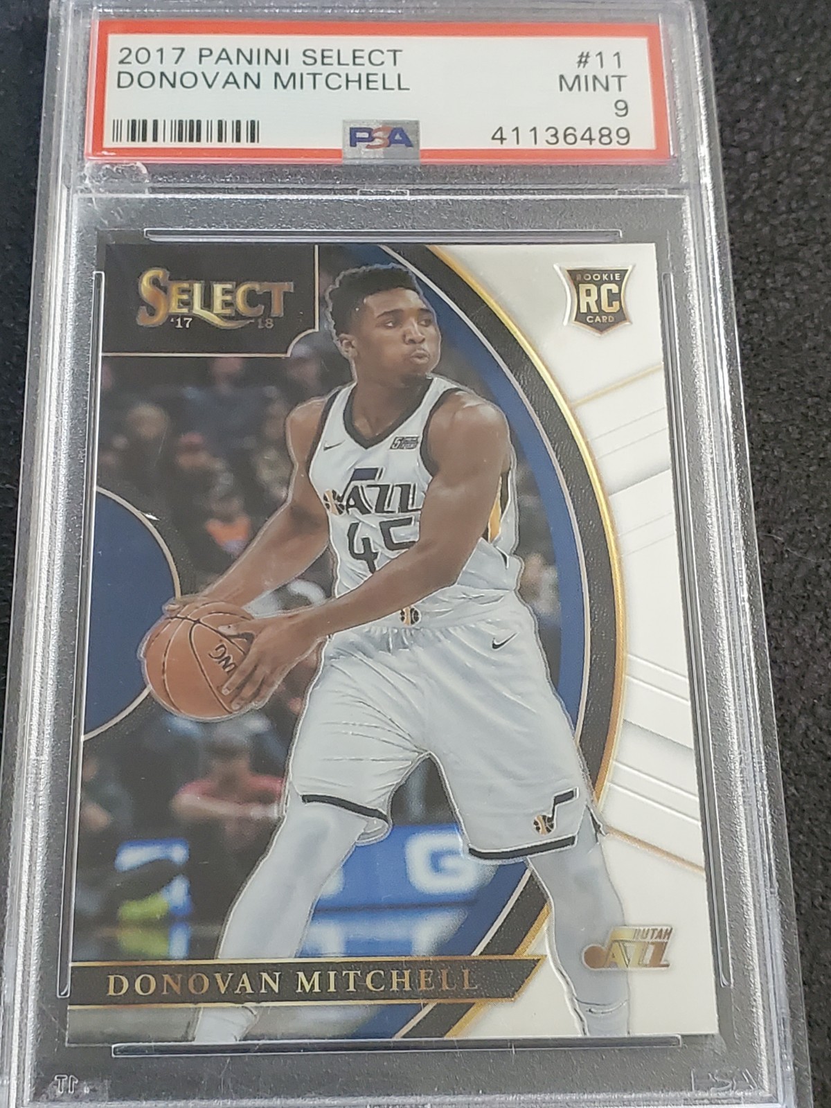 2017-18 Panini Select Concourse Donovan Mitchell #11 PSA 9 Rookie RC