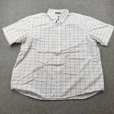 Eddie Bauer Shirt Mens 2XL Plaid Button Down Wrinkle Resistant Short Sleeve