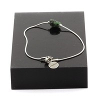 Armband Aus Edelstahl 1 Perle Epidot Aus Myanmar (Birma) Von Made