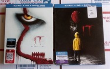 IT Chapter 1 2 Blu-ray DVD W/ Slipcovers IT 2 Sealed Brand New