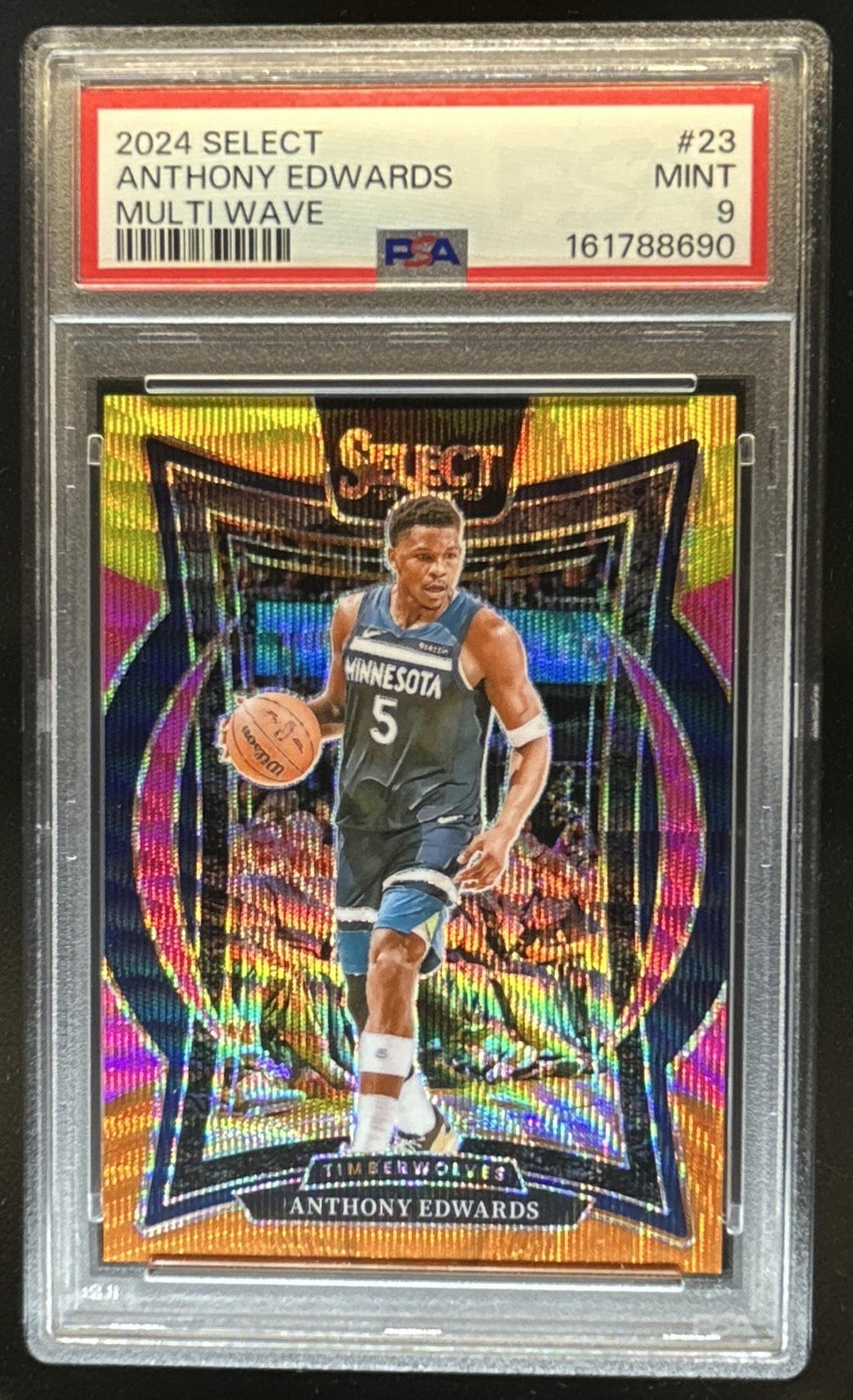 2024-25 Select Anthony Edwards Multiwave #/20 PSA 9