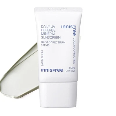 Innisfree Daily UV Defense Mineral Sunscreen SPF 45 - 1.69 oz NIB *EXP 03/2026*