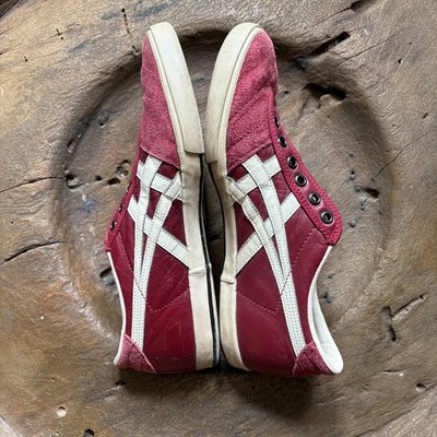 Onitsuka Tiger Mens Rotation 77 Suede Leather Sneakers Shoes 8 Red A29