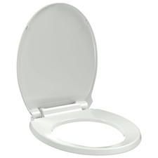 Soft-Close Oval Toilet Seat - Robust Polypropylene Construction, Suitable for...