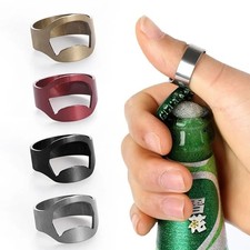 2 in 1 Cool Finger Ring Beer Bottle Opener,Drink Beer Finger Gadget Gift Novelty
