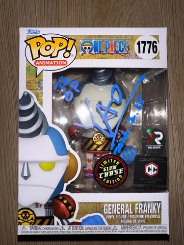 One Piece Anime Franky Signed Japanese JVA Kazuki Yao Funko Pop PSA