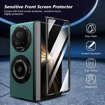 For Honor Magic V5, Magnetic KickStand Ring Holder Cover Case Glass Protector