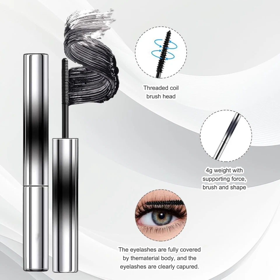 2 PCS Iron Wand Mascara, Metall-Mascara-Stab, mit einem durchscheinenden Wimpern - Bild 2 von 4