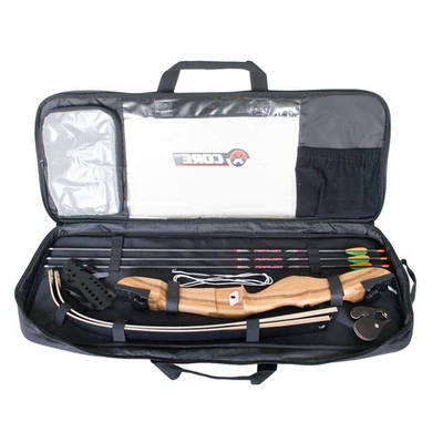 FRANKS-CASTLE Recurvebogen Set Core Black 68" 14-36 lbs Tasche Carbonpfeile Zubehör