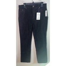 Gloria Vanderbilt Amanda High Rise Corduroy Jeans Coffee Roast Brown 12 NEW