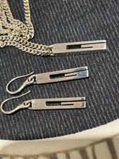 Gucci Silver Earrings and Necklace Set