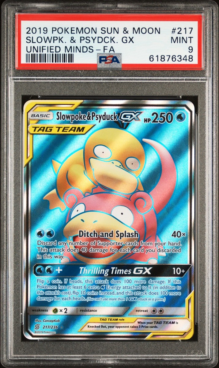 2019 POKEMON SUN & MOON UNIFIED MINDS #217 FULL ART/SLOWPOKE