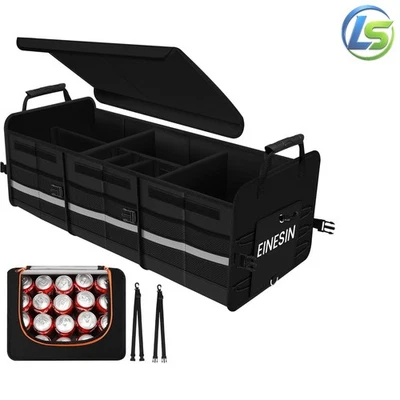 Extra Großer 88L Kofferraum Organizer und 22L Kühltasche, mit 7 Fächern, auto - Bild 1 von 4