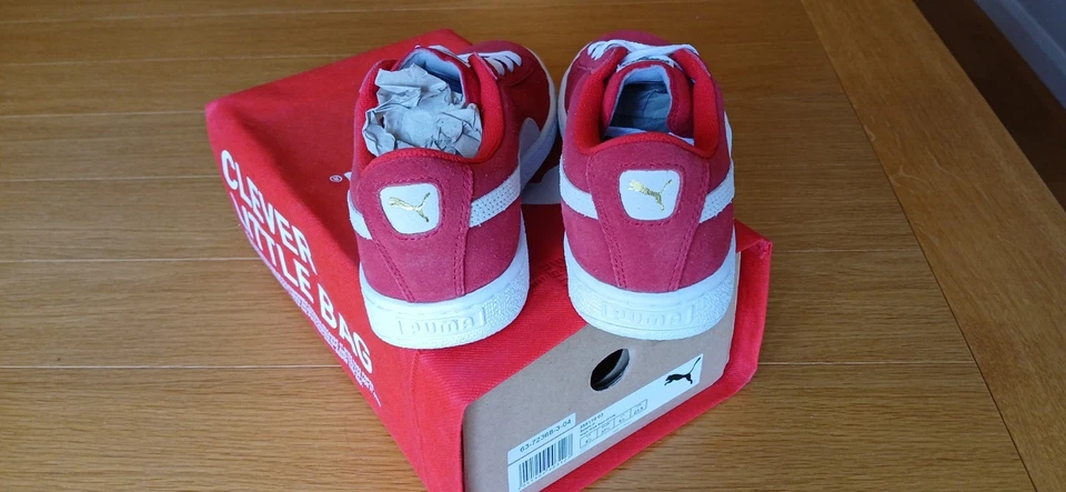 Puma Women's SUEDE JR Shoe/sneaker High Risk Red/White 355110-03 UK 4.5 - Image 4 of 4