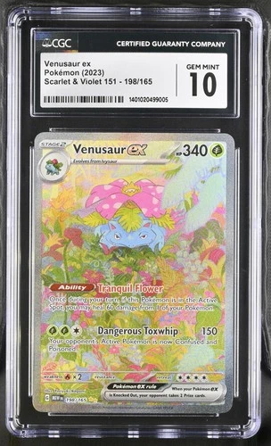 Pokémon Venusaur ex 198/165 Scarlet & Violet 151 SIR CGC 10 GEM MINT