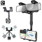 Universal Car Rear View Mirror Mount Stand 360° Rotation GPS Cell Phone Holder